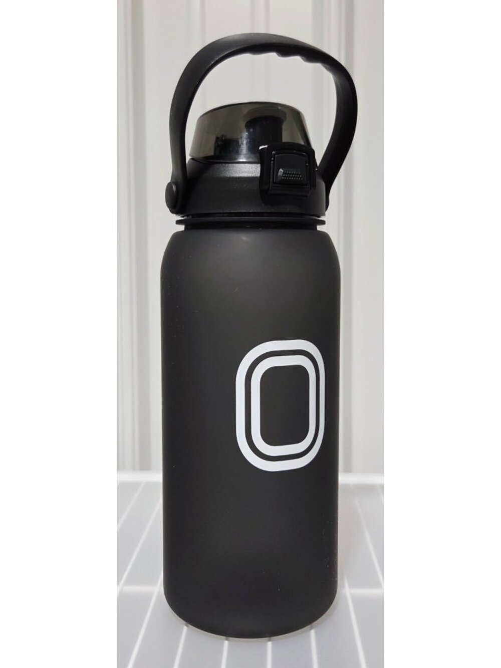 Overtime Elite 65 oz Playmaker Water Bottle Jug Black & White Logo Flip Top